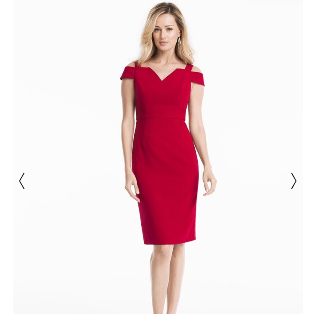 White House Black Market Cold Shoulder Sheath Dress